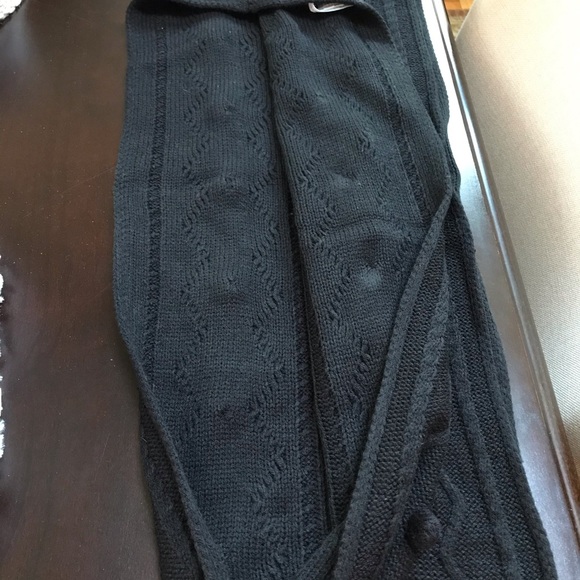 Black Pom Pom Infinity Scarf- NWOT - Picture 3 of 5